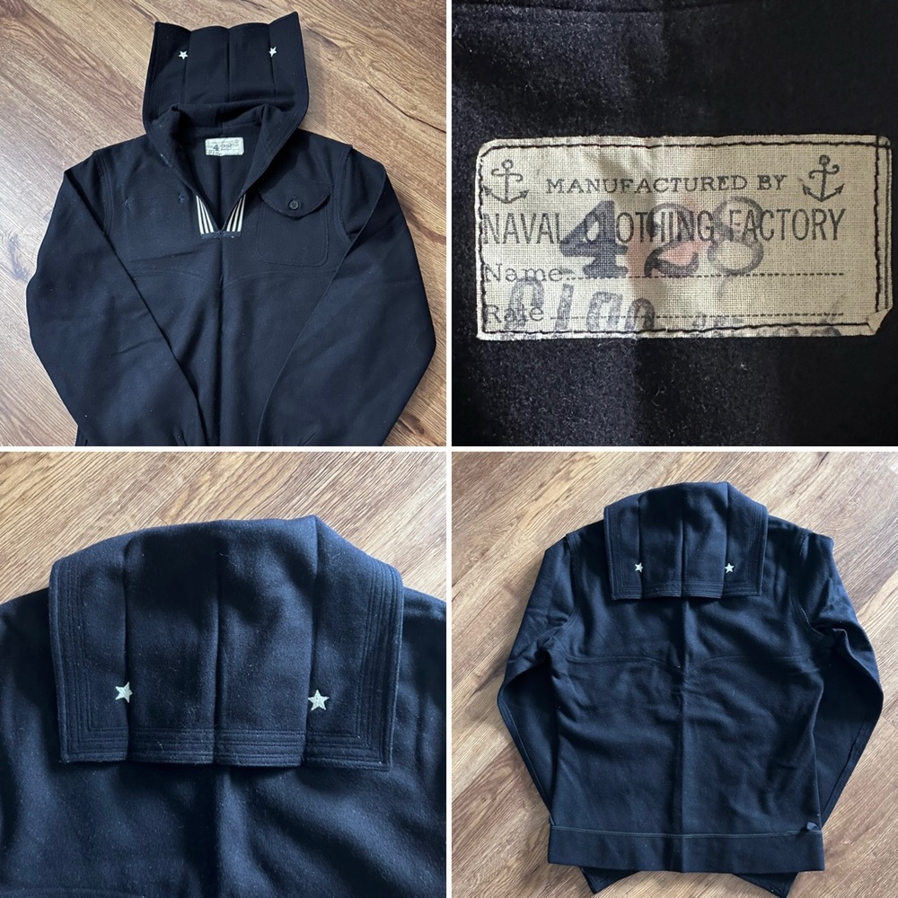 Authentic US Navy sailors jumper manufactured by the Navel  Clothing Favtory